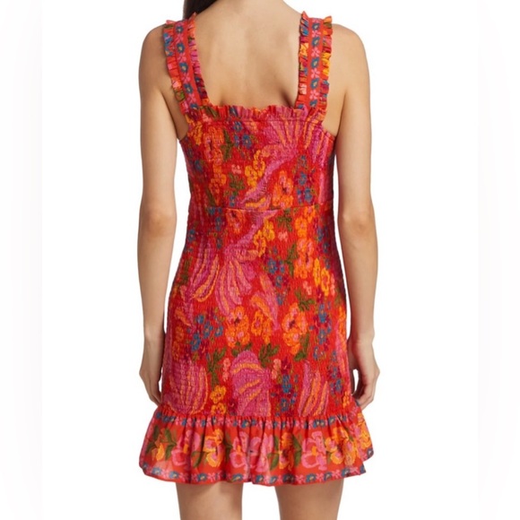 Farm Rio Red Spring Bananas Mini Dress Size XL NWT - Picture 2 of 5